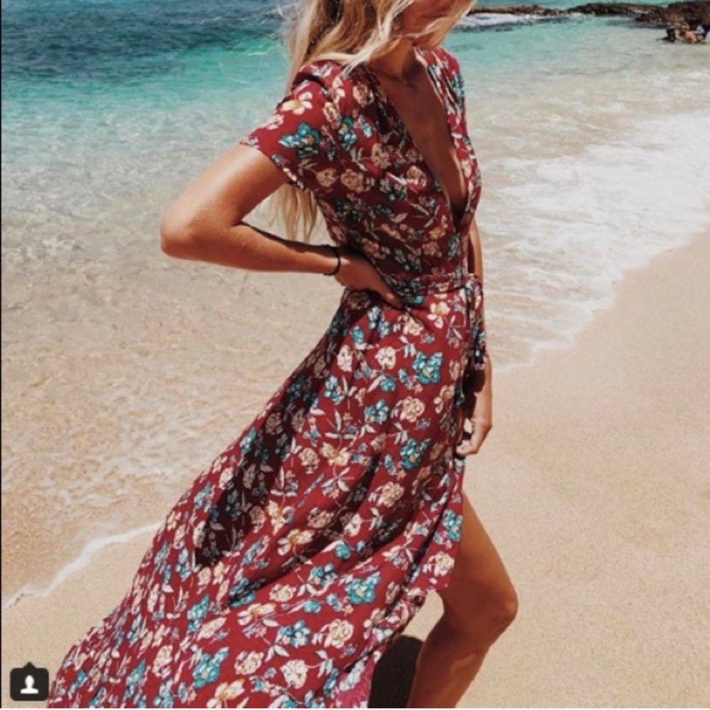 XIX Palms low-high floral dress